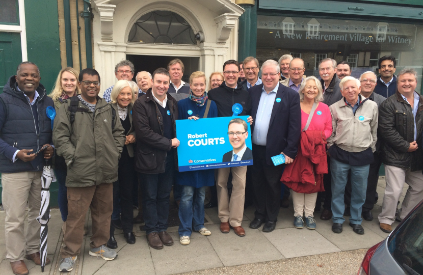 Stephen Bates was delighted to support Robert Courts' campaign for Witney