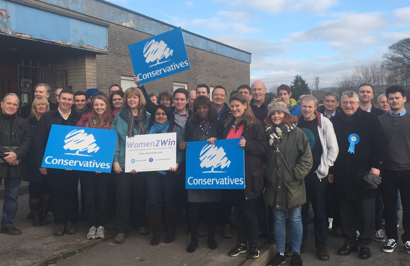 Stephen Bates campaigning for the Conservatives at the Copeland by-election