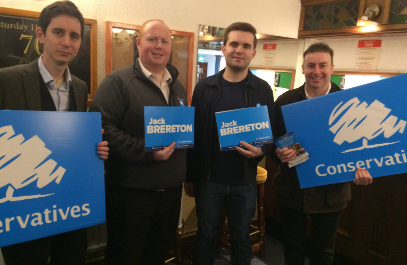 Stephen Bates campaigning in Stoke for Jack Brereton