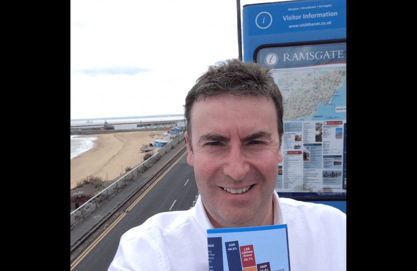 Stephen Bates campaigning in Thanet South