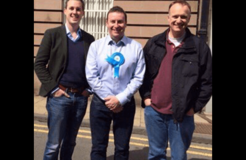 Stephen Bates with Neil Hudson and Stephen Parkinson in Berwick in 2015 - 3 generations of Newcastle North!