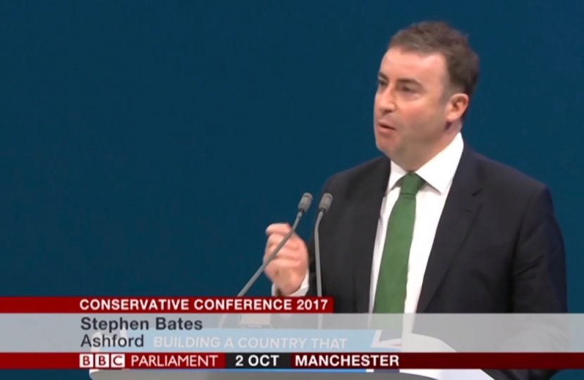 Stephen Bates Speaking to the Conservative Party Conference