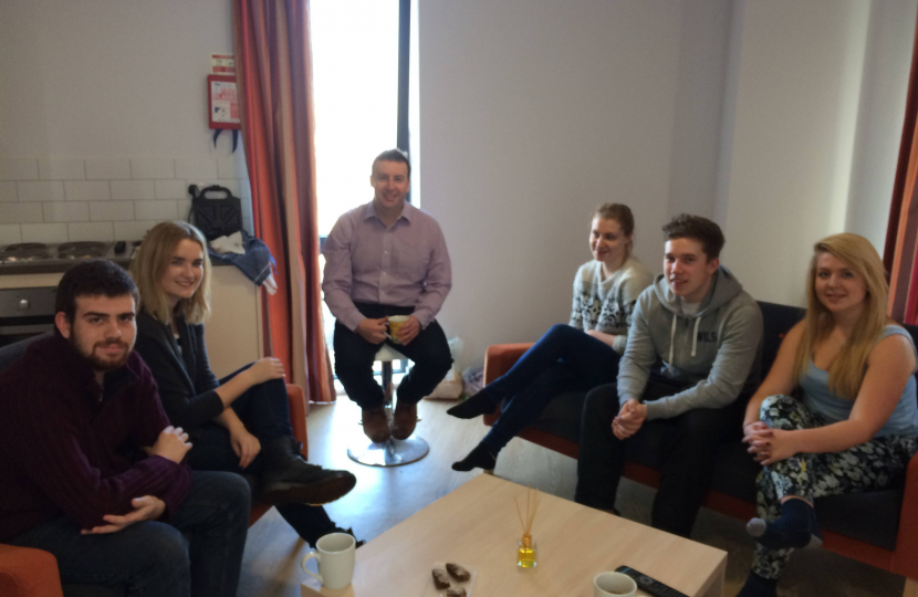 Stephen Bates meets students from Newcastle University