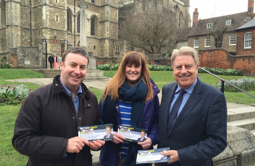 Stephen Bates with Kelly Tolhurst MP and David Evennett  MP