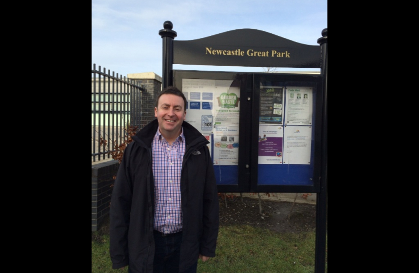 Stephen Bates campaigning in Great Park