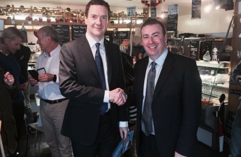 Stephen Bates with George Osborne