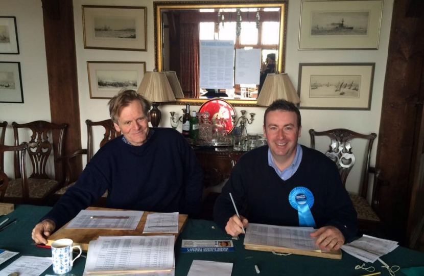 Stephen Bates visiting Anne Marie Trevelyan campaign HQ in Lesbury