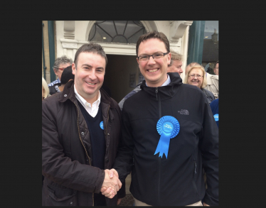 Stephen Bates was delighted to support Robert Courts' campaign for Witney