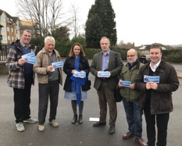 Stephen Bates out campaigning in Maidstone for local elections in May 2018