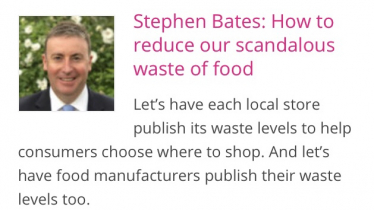 Stephen Bates writing on food and plastic waste in ConservativeHome