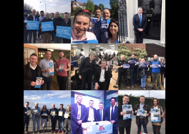 Stephen Bates campaigning through 2018