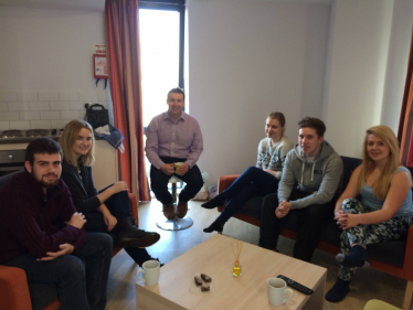 Stephen Bates meets students from Newcastle University
