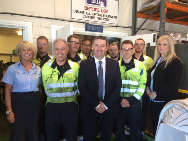 Stephen Bates meets manufacturing business staff